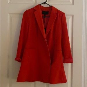 Coral blazer dress.